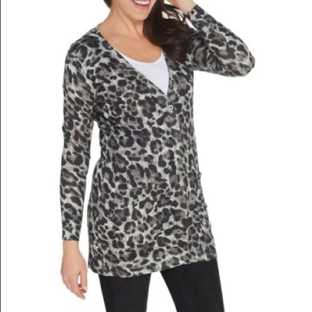 Lisa Rinna Collection Button Boyfriend Cardigan